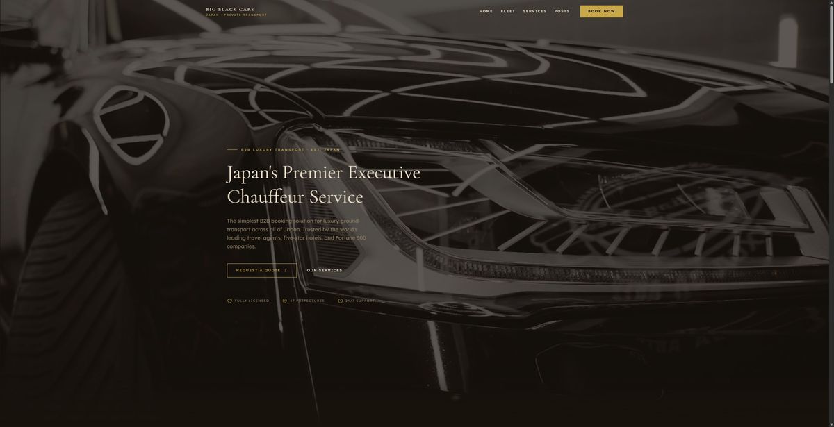 Big Black Cars Website and Content Management System